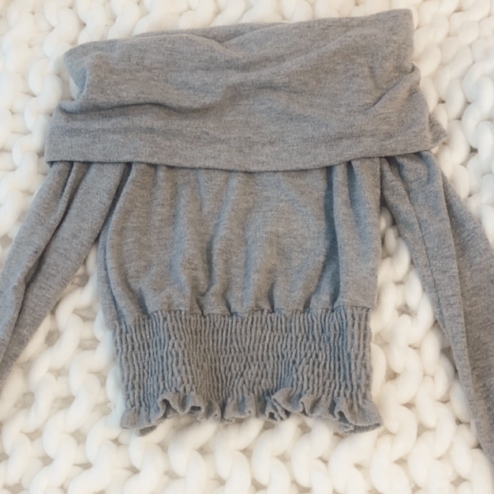 Grey off the shoulder sweater